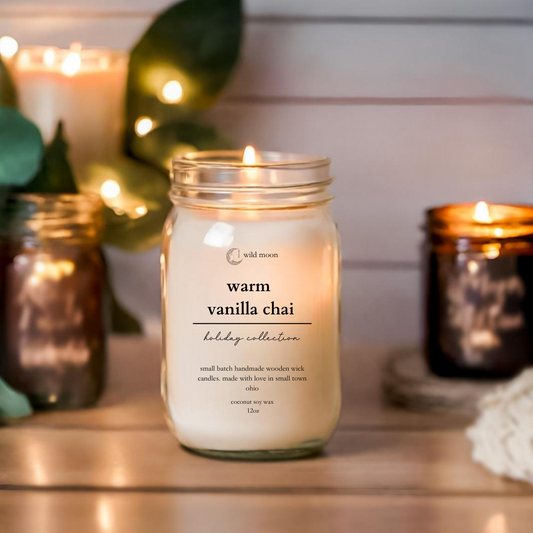 Warm Vanilla Chai Wood Wick - Winter Collection