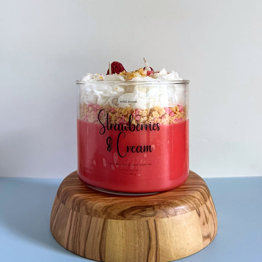 Strawberries and Cream Decorative Candle