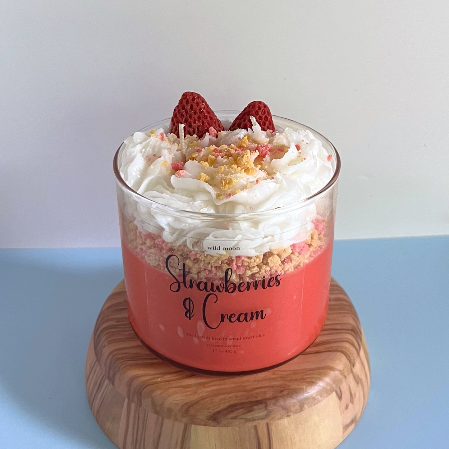 Strawberries and Cream Decorative Candle